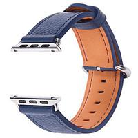 For Apple Watch Series 1 /2 38mm 42mm Leiou Watch Band Strap Genuine leather Solid color Leather Sport Band