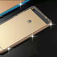 For Huawei Case / P8 Rhinestone / Transparent Case Back Cover Case Solid Color Hard TPU Huawei Huawei P8