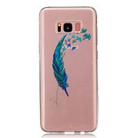 for samsung galaxy s8 plus s8 feathers pattern case back cover case so ...