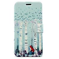 For Huawei P8 Lite (2017) P10 Case Cover Forest Fox Pattern HD Painted Voltage TPU Process PU Skin Phone Case
