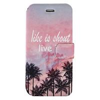 For Wiko Lenny3 Wiko Jerry Case Cover Coconut Tree Pattern Painted PU Material Card Holder Mobile Phone Holster Phone Case