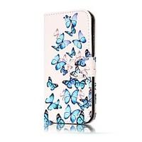 For Samsung Galaxy A3(2017) A5(2017) Case Cover Butterfly Pattern Painted Card Holder PU Leather Material Mobile Phone Case A3(2016) A5(2016)