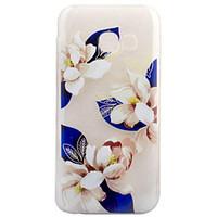 For Samsung Galaxy A3 (2017) A5 (2017) Case Cover Blue Flowers Pattern Painted High Penetration TPU Material Soft Case Phone Case