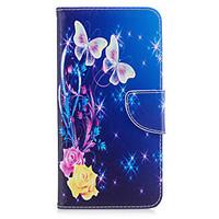 For iPhone 7Plus 7 Phone Case PU Leather Material Yellow Butterfly Pattern Painted Phone Case 6s Plus 6Plus 6S 6 SE 5s 5