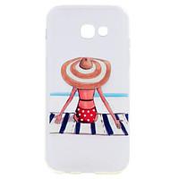 For Samsung Galaxy A5(2017) A3(2017) Phone Case Beach Girl Pattern Soft TPU Material Phone Case