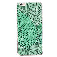 For Apple iPhone 7 7 Plus 6S 6 Plus Case Cover Green Leaves Pattern Painted High Penetration TPU Material Soft Case Phone Case