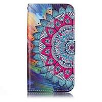 For Samsung Galaxy A3 A5 (2017) Case Cover Half Flower Pattern Shine Relief PU Material Card Stent Wallet Phone Case