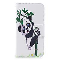 For Samsung Galaxy A5 A3 (2017) (2016) Case Cover Panda Pattern PU Material Card Stent Wallet Phone Case