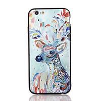 For Apple iPhone 7 7 Plus iPhone 6s 6 Plus Case Cover The Deer Pattern 3D Relief Plastic Back Shell TPU Frame Cases