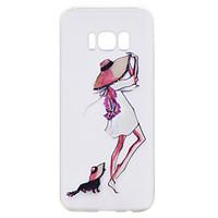 for samsung galaxy s8 plus s8 phone case black cat girl pattern soft t ...