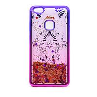 For Huawei P10 Lite P8 Lite (2017) TPU Material Plating Laser Carving Quicksand Phone Case