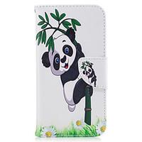 For Samsung Galaxy J3 J3 (2016) Case Cover Panda Pattern PU Material Card Stent Wallet Phone Case Galaxy J7 (2017) J5 (2017) J3 (2017)