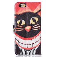 For iPhone 5 Case Card Holder / Wallet / Flip Case Full Body Case Cat Hard PU Leather iPhone SE/5s/5