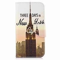 For Samsung Galaxy A3(2017) A5(2017) Card Holder Wallet with Stand Flip Pattern Case Full Body Case Eiffel Tower Hard PU Leather
