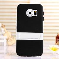 For Samsung Galaxy Case with Stand Case Back Cover Case Solid Color TPU SamsungS6 edge plus / S6 edge / S6 / S5 Mini / S5 / S4 Mini / S4