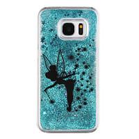 For Samsung Galaxy S8 Plus S8 Phone Case Butterfly Elves Pattern Flowing Quicksand Liquid Glitter Plastic PC Materia S7 edge S7