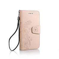 For iPhone 7 Plus 7 Case Cover Card Holder Wallet with Stand Flip Embossed Full Body Case Flower Hard PU Leather for iPhone 6S 6