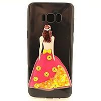 For Samsung Galaxy S8 S8 Plus Case Cover Sexy Beauty Flash Powder Quicksand TPU Material DIY Phone Case S7 S7 Edge