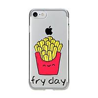 For Transparent Pattern Case Back Cover Case Cartoon French Fries Soft TPU for IPhone 7 7Plus iPhone 6s 6 Plus iPhone 6s 6 iPhone 5s 5 5E 5C 4 4s