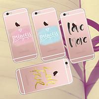 For iPhone 6 Case / iPhone 6 Plus Case Ultra-thin / Transparent / Pattern Case Back Cover Case Word / Phrase Soft TPUiPhone 6s Plus/6