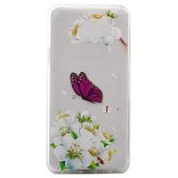 For Samsung Galaxy A5(2016) A3(2016) Case Cover White Butterfly Pattern Painting Super Soft TPU Material