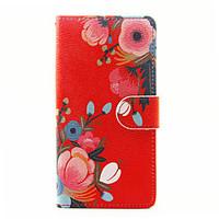 For SONY Xperia X XA Case Cover The Flowers Pattern PU Leather Cases for Xperia M4 Aqua