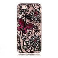 For Apple iPhone 7 7 Plus 6S 6 Plus SE 5S 5 5C Case Cover Butterfly Flowers Pattern HD Painted TPU Material IMD Process Phone Case