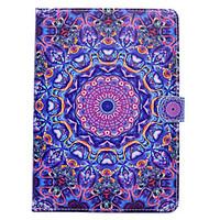 For iPhone iPad (2017) iPad Pro 9.7\'\' PU Leather Material Blue Purple Pattern Painted Flat Protective Cover iPad Air 2 Air iPad 2 / 3 / 4