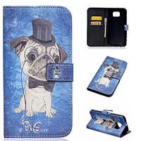 For Samsung Galaxy Case Wallet / Card Holder / with Stand / Flip Case Full Body Case Dog PU Leather Samsung S7 edge / S7