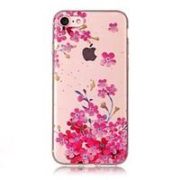 For Apple iPhone 7 7 Plus 6S 6 Plus SE 5S 5 5C Case Cover Plum Blossom Pattern HD Painted TPU Material IMD Process Phone Case