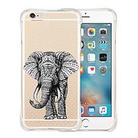 For iPhone 6 Case / iPhone 6 Plus Case Shockproof / Transparent / Pattern Case Back Cover Case Animal Soft SiliconeiPhone 6s Plus/6 Plus