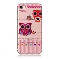 For Apple iPhone 7 7 Plus 6S 6 Plus SE 5S 5 5C Case Cover Owl Pattern HD Painted TPU Material IMD Process Phone Case