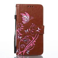 For Samsung Galaxy A3(2017) A5(2017) Case Cover Butterfly Flowers Pattern PU Material Card Stent Wallet Phone Case A3(2016) A5(2016)