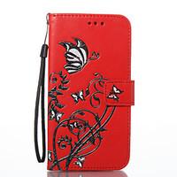 For LG K8 K7 Case Cover Butterfly Flowers Pattern PU Material Card Stent Wallet Phone Case G6