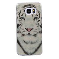 For Samsung Galaxy S8 S8 Plus Case Cove White Tiger Pattern Flash Powder IMD Process TPU Material Phone Case S7 S6 Edge