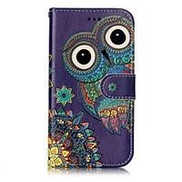 For Samsung Galaxy J3 (2017) J2 Prime Case Cover Owl Pattern Shine Relief PU Material Card Stent Wallet Phone Case J3 J3 (2016)