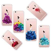 For iPhone 5 Case Ultra-thin / Transparent / Pattern Case Back Cover Case Sexy Lady Soft TPU iPhone SE/5s/5