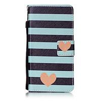 For Huawei P8lite P9 P9Lite Case Cover Striped Love Pattern Painting Card Stent PU Leather