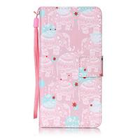 For Huawei P8lite P9 P9Lite Case Cover Auspicious Elephant Pattern Painting Card Stent PU Leather