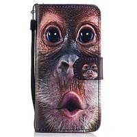 For Samsung Galaxy A3(2017) A5(2017) Card Holder Wallet with Stand Flip Pattern Case Full Body Case Orangutans Hard PU Leather A5(2016)