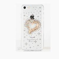 For Rhinestone DIY Case Back Cover Case Heart Hard PC for Apple iPhone 7