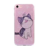 For Apple iPhone 7 7Plus Case Cove Cat Pattern Flash Powder IMD Process TPU Material Phone Case iPhone 6 6S Plus SE 5S 5