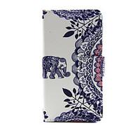 For Apple iPhone 7 7 Plus iPhone 6s 6 Plus iPhone SE 5s 5 Case Cover The Elephant Pattern PU Leather Cases
