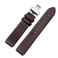 For Huawei B2-15mm Connector B3-16mm Connector MSTRE Watch Band Strap Solid color Leather Butterfly Buckle