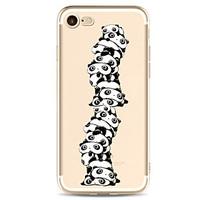 For Apple iPhone 7 7 Plus 6S 6 Plus Case Cover Panda Pattern Painted High Penetration TPU Material Soft Case Phone Case