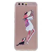 For Huawei P10 P10 Lite Phone Case Cat Sexy Girl Pattern Soft TPU Material Phone Case P10 Plus P8 Lite (2017)