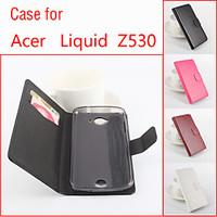 For Acer Case Card Holder / with Stand / Flip / Magnetic Case Full Body Case Solid Color Hard PU Leather for Acer