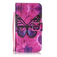 For LG K10 K8 K7 LS770 LS775 V20 Case Cover Butterfly Pattern Painting Card Stent PU Leather