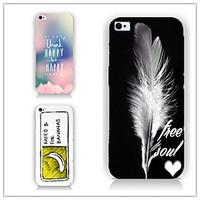 For iPhone 6 Case / iPhone 6 Plus Case Pattern Case Back Cover Case Word / Phrase Hard PC iPhone 6s Plus/6 Plus / iPhone 6s/6