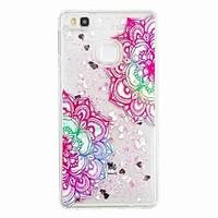 For Huawei P9 Lite Huawei P8 Lite Flowing Liquid Pattern Case Back Cover Case Flower Soft TPU